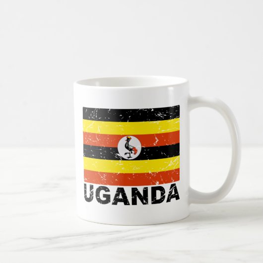 Mug Drapeau de cru de l'Ouganda (Droite)
