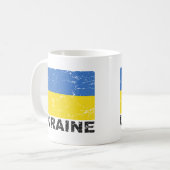 Mug Drapeau de cru de l'Ukraine (Devant gauche)