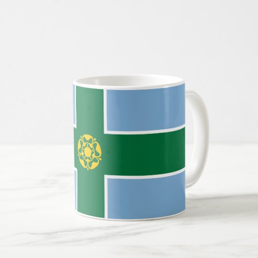 Mug Drapeau de Derbyshire (Comté d'Angleterre, Royaume (Devant droit)
