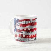Mug Drapeau de Dieu patriotique béni Amérique U.S.A (Devant gauche)