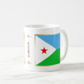 Mug Drapeau de Djibouti + Musique de la carte (Devant droit)