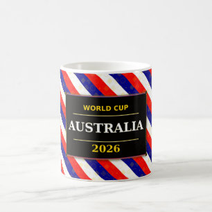 Mug Drapeau de fan de football australien Couleurs mot
