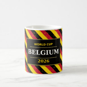 Mug Drapeau de fan de football belge avec motif de ray