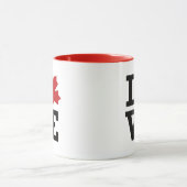Mug Drapeau de feuille d'érable I Love Canada (Centre)
