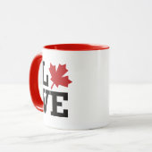 Mug Drapeau de feuille d'érable I Love Canada (Devant gauche)