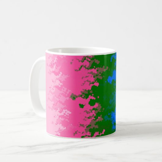Mug Drapeau de fierté abstrait omniromantique tripant  (Devant gauche)