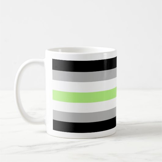 Mug Drapeau de fierté agender (Gauche)