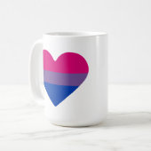 Mug Drapeau de fierté bisexuel cœur (Devant gauche)
