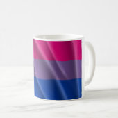 MUG DRAPEAU DE FIERTÉ BISEXUELLE À MOTIF ONDULÉ (Devant droit)