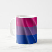 MUG DRAPEAU DE FIERTÉ BISEXUELLE À MOTIF ONDULÉ (Devant gauche)