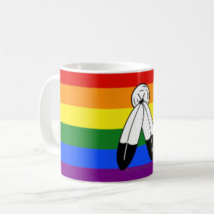 Mug Drapeau de fierté bispirituel de SlipperyJoe's sym