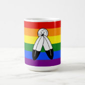 Mug Drapeau de fierté bispirituel de SlipperyJoe's sym (Centre)