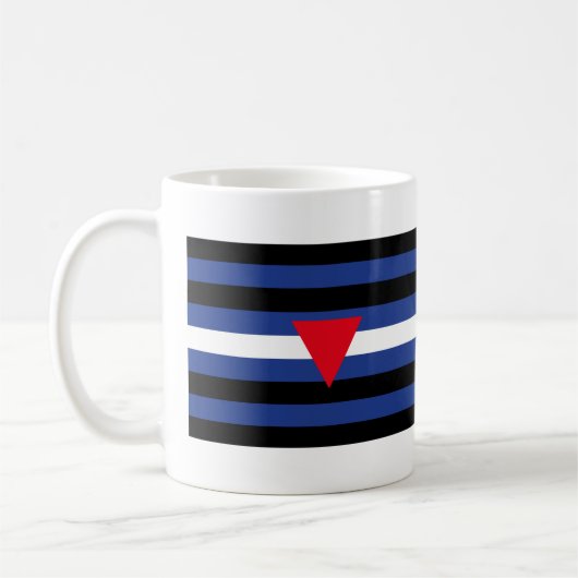 Mug Drapeau de fierté cuir queer (Gauche)