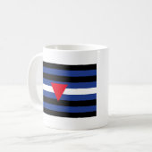 Mug Drapeau de fierté cuir queer (Devant gauche)