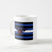 Mug Drapeau de fierté d'aigle en cuir (Devant gauche)