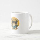 Mug Drapeau de fierté de léopard arc-en-ciel dessin ve (Devant droit)