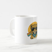 Mug Drapeau de fierté de léopard arc-en-ciel dessin ve (Devant gauche)