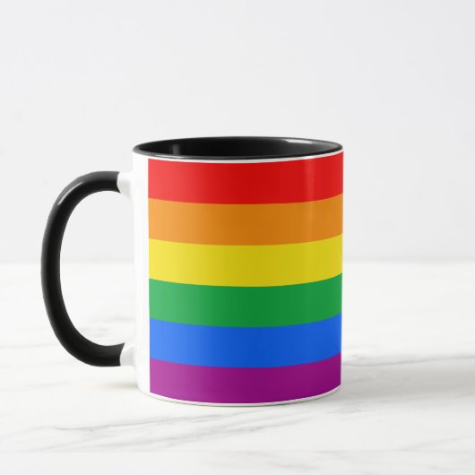Mug Drapeau de fierté de LGBT/drapeau d'arc-en-ciel (Gauche)