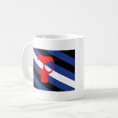 Mug Drapeau de fierté de masque (Devant gauche)