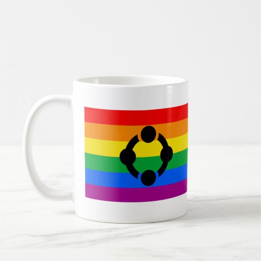 Mug Drapeau de fierté de niche arc-en-ciel (Gauche)