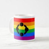 Mug Drapeau de fierté de niche arc-en-ciel (Devant gauche)