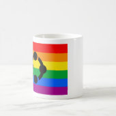 Mug Drapeau de fierté de niche arc-en-ciel (Centre)