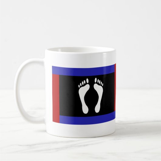 Mug Drapeau de fierté de pied (empreinte de pied) (Gauche)