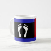Mug Drapeau de fierté de pied (empreinte de pied) (Devant gauche)