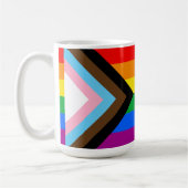 Mug Drapeau de fierté de progrès LGBTQ+ (Gauche)