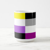 Mug Drapeau de fierté dual asexeul non binaire (Centre)