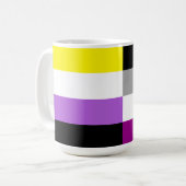 Mug Drapeau de fierté dual asexeul non binaire (Devant gauche)