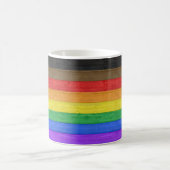 Mug Drapeau de fierté gay inclusif texturé de Slippery (Centre)