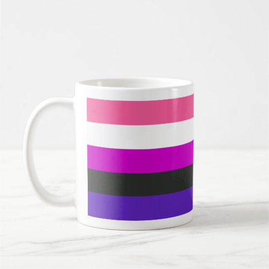 Mug Drapeau de fierté genderfluid (Gauche)
