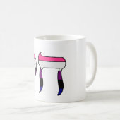 Mug Drapeau de fierté genderfluid Chai  (Devant droit)