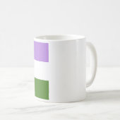 Mug Drapeau de fierté genderqueer (Devant droit)