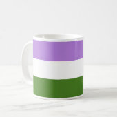 Mug Drapeau de fierté genderqueer (Devant gauche)