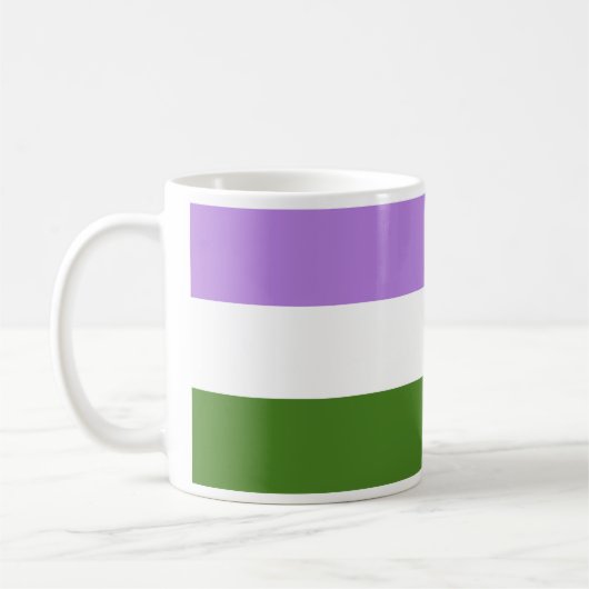 Mug Drapeau de fierté genderqueer (Gauche)