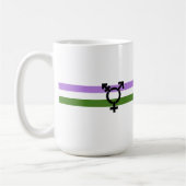 Mug Drapeau de fierté genderqueer (Gauche)