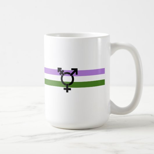 Mug Drapeau de fierté genderqueer (Droite)
