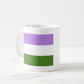 Mug Drapeau de fierté genderqueer (Devant gauche)