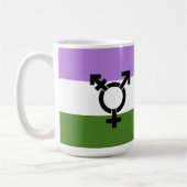 Mug Drapeau de fierté genderqueer (Gauche)