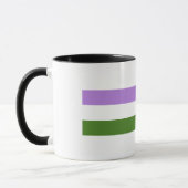 Mug Drapeau de fierté genderqueer (Gauche)