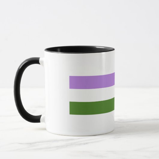 Mug Drapeau de fierté genderqueer (Gauche)