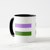 Mug Drapeau de fierté genderqueer (Devant gauche)