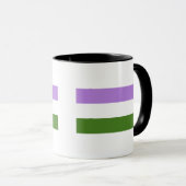 Mug Drapeau de fierté genderqueer (Devant droit)