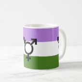 Mug Drapeau de fierté genderqueer (Devant droit)