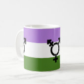 Mug Drapeau de fierté genderqueer (Devant gauche)