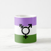 Mug Drapeau de fierté genderqueer (Centre)