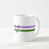 Mug Drapeau de fierté genderqueer (Devant droit)