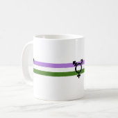 Mug Drapeau de fierté genderqueer (Devant gauche)